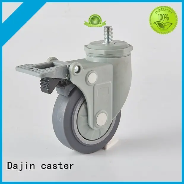 Dajin caster high-duty rubber casters swivel double ball 1
