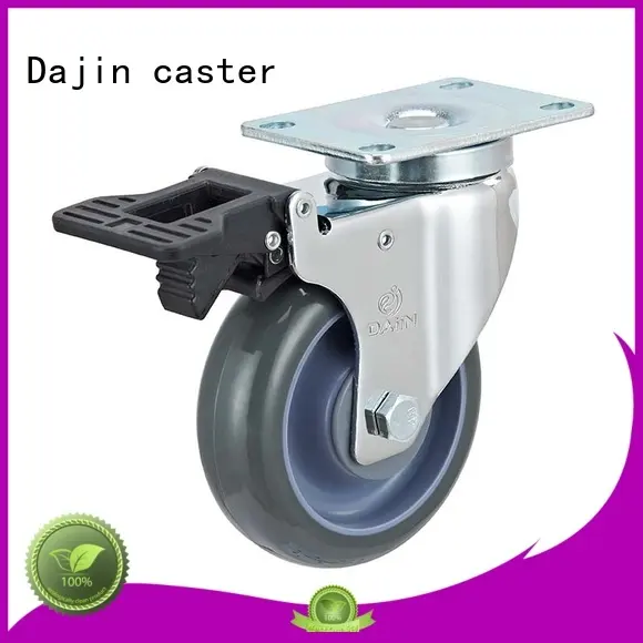 Dajin caster stem caster wheels brake for trolleys 1
