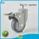 medium rubber casters trolleys metal-brake 1