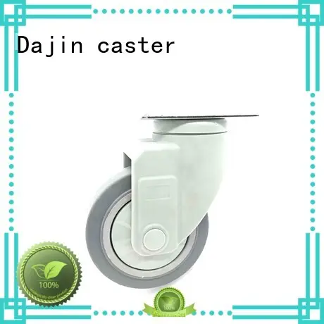 high-duty rubber casters fork metal-brake 1