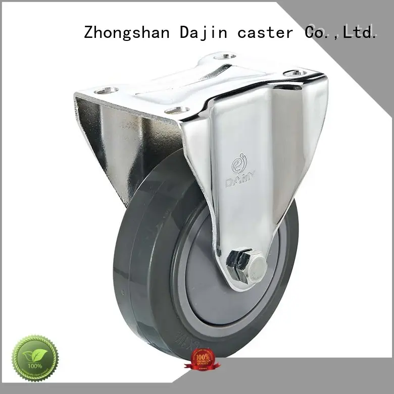Dajin caster double medium duty caster wheels tpr for dollies 1