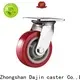 Dajin caster orange heavy duty swivel casters pu metal brake 1