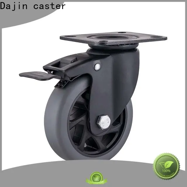 orange heavy duty gate wheel metal brake 1