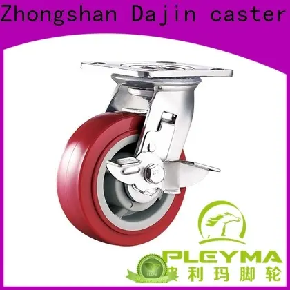 Dajin caster industrial heavy duty castors hand metal brake 1