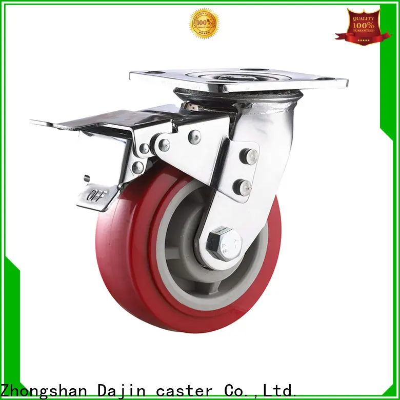 Dajin caster bearing heavy duty swivel wheels side metal brake 1