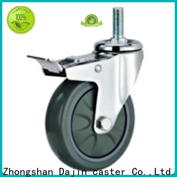 Dajin caster light duty 5 inch swivel caster with brake non-marking fro rack 1