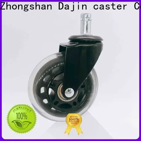 Dajin caster transparent 76mm rollerblade wheels chair at discount 1