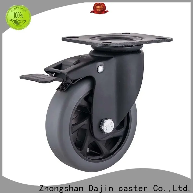 Dajin caster heavy duty swivel wheels double metal brake 1