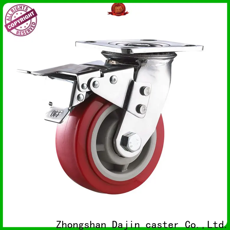 fixed heavy duty castors hand metal brake 1