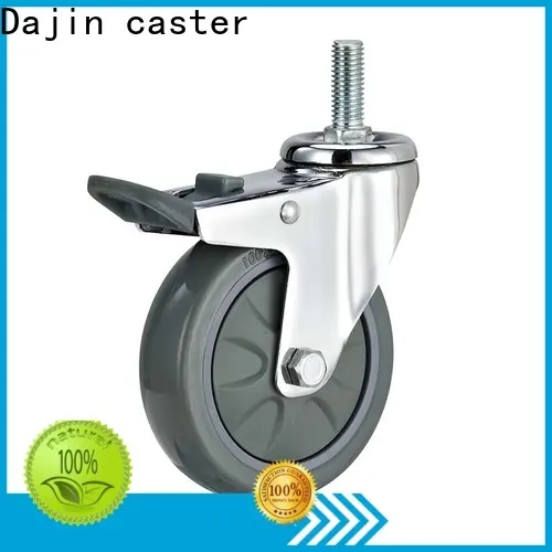 Dajin caster duty 5 inch swivel caster with brake tpr for dollies 1