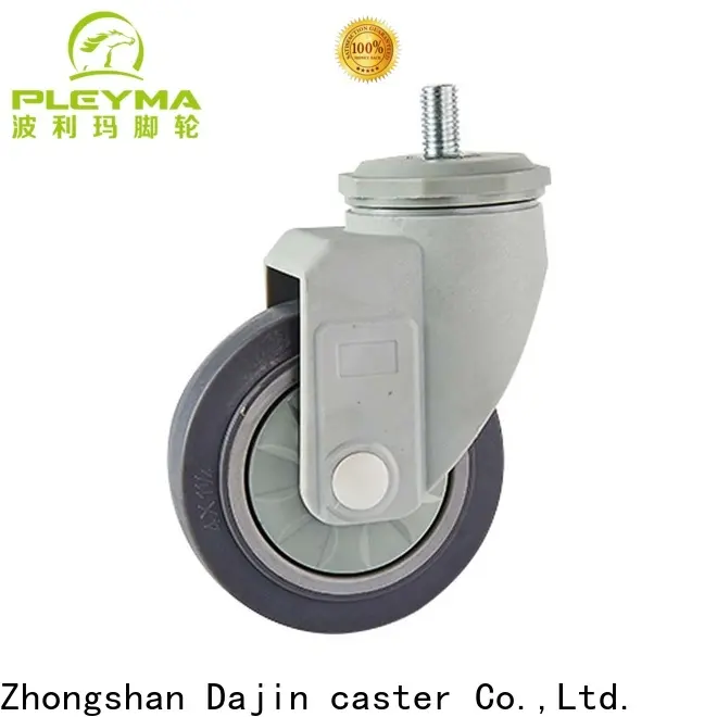 medium rubber casters trolleys metal-brake1 1