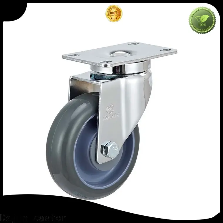 Dajin caster 5 inch swivel caster with brake tpr for trolleys 1