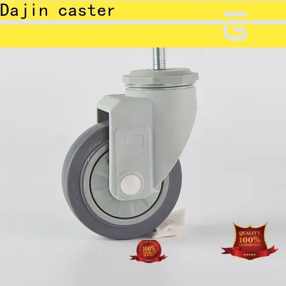 Dajin caster industrial steel caster wheels low cost for medical bed 1