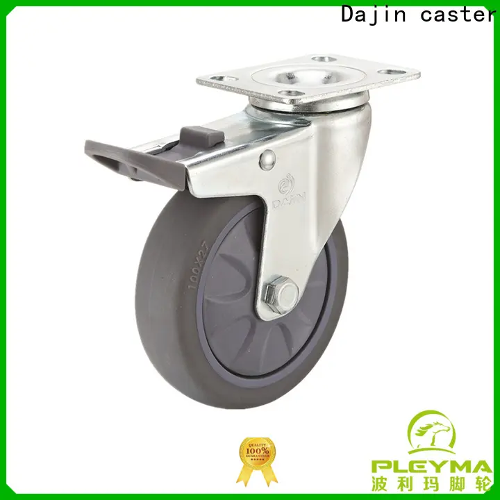Dajin caster pp 5 inch swivel caster with brake brake fro rack 1