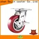 Dajin caster fixed heavy duty trolley wheels metal brake 1