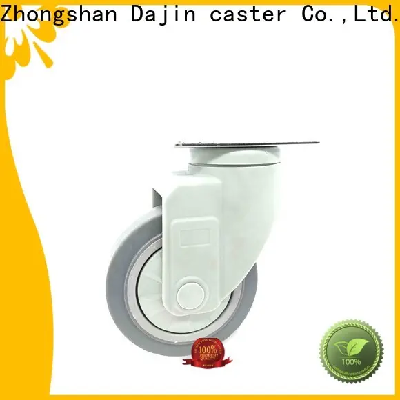 Dajin caster non-marking plastic caster wheels swivel metal-brake 1
