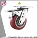heavy duty trolley wheels pu metal brake 1