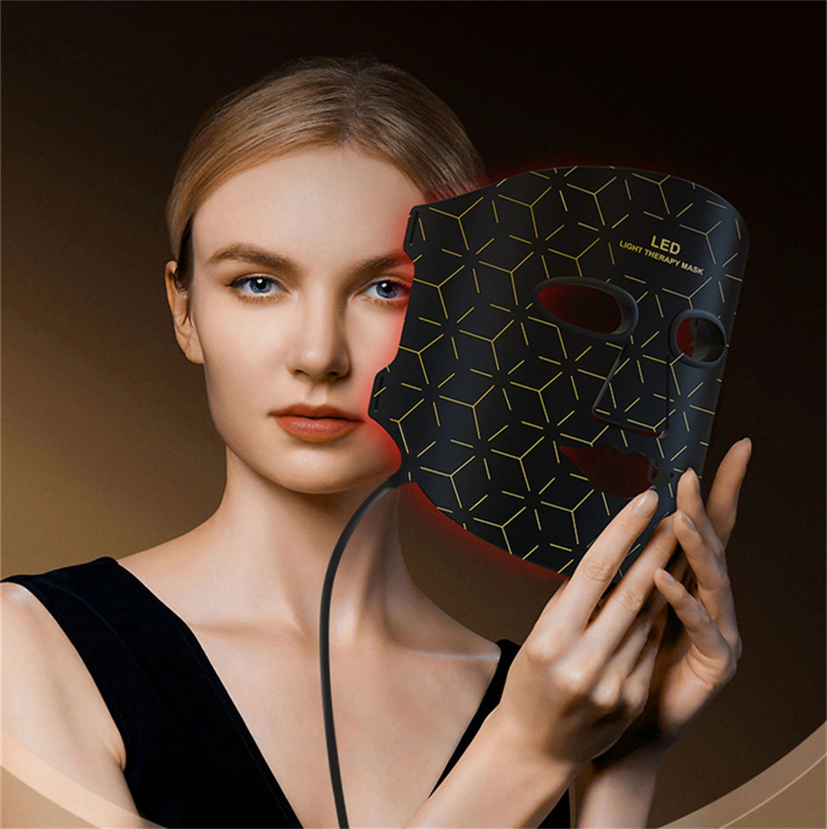 احترافي 4 ألوان LED Therapy Therapy Mask Silic Silicone DS30 1