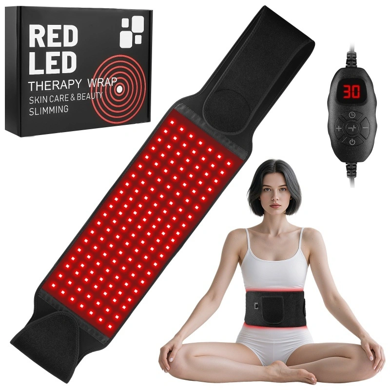 Red Light Therapy for Body 140 LEDs Infrared Light Therapy Wrap Belt for Waist Upgraded 3 in 1 Led Beads,660nm Red Light &850nm Near Infrared Light Device for Back with Timer 1