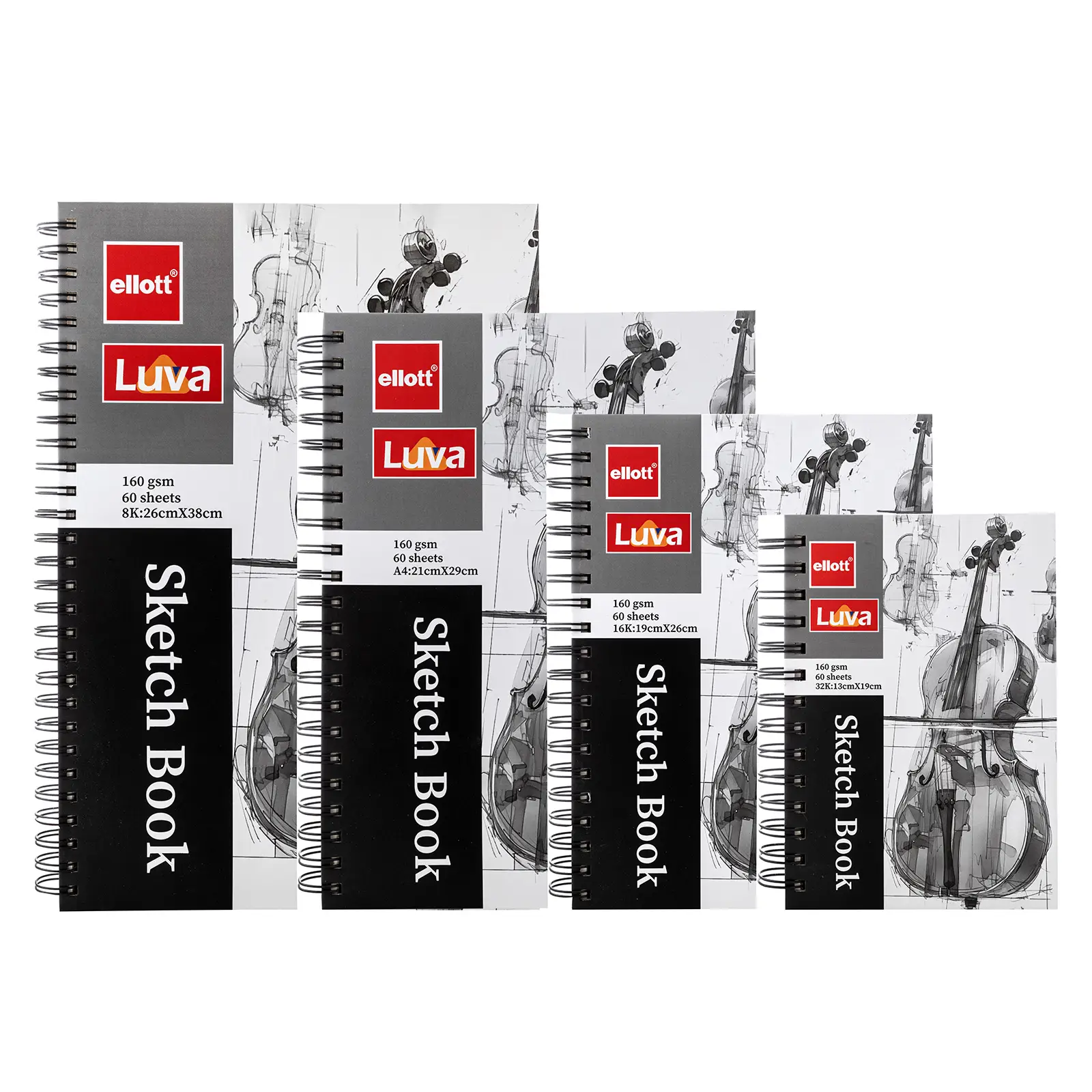 Carnet de croquis LUVA ELLOTT BZ-001 (160 g/m² - 60 feuilles) 1