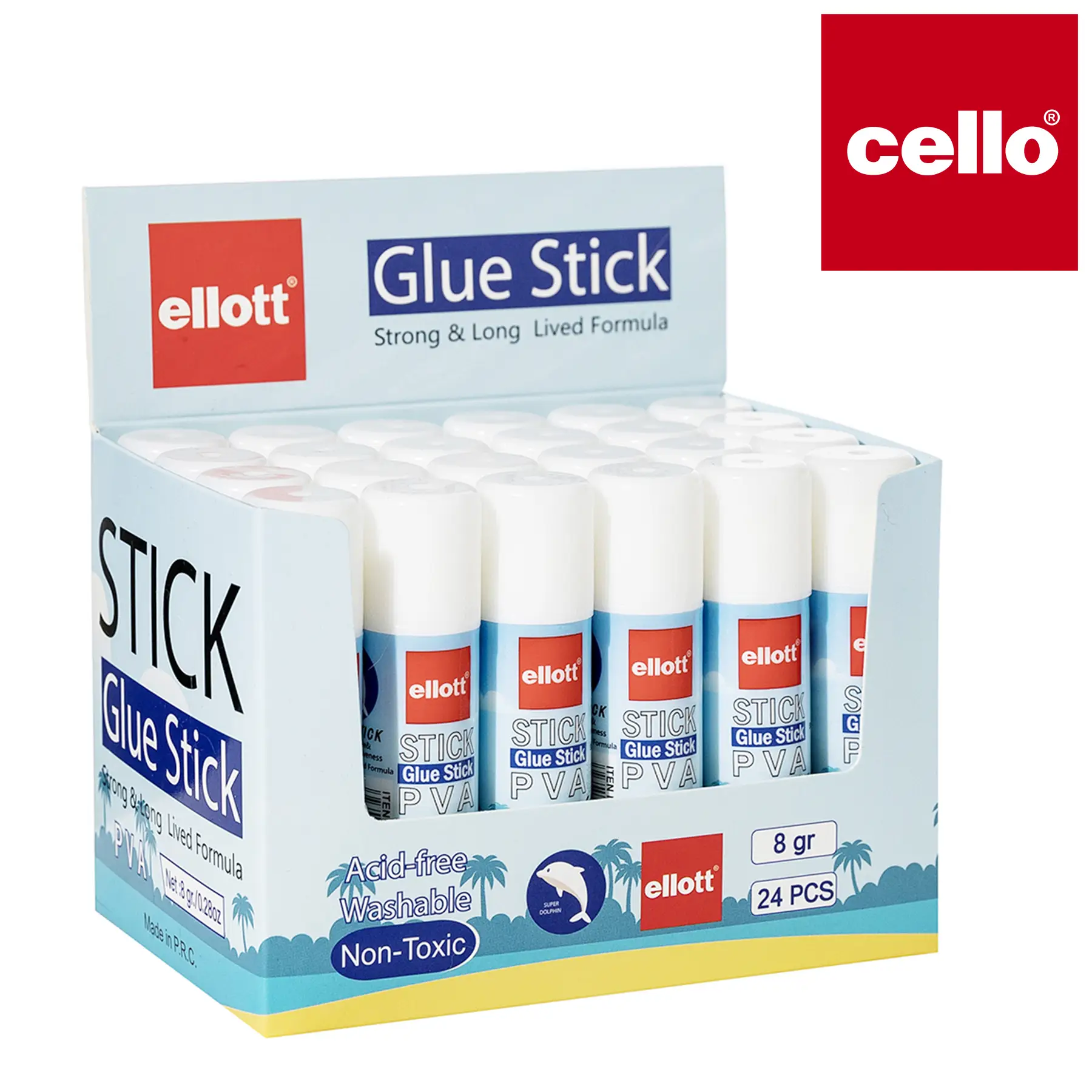 Bâton de colle PVA LUVA ELLOTT 220-501, 24 pièces (8 g/1 pièce) 1