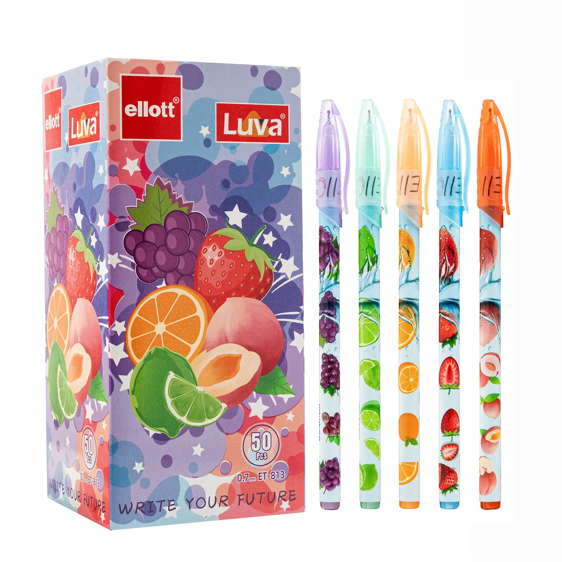Шариковая ручка LUVA ELLOTT-813 0,7 мм 50 шт. (СИНЯЯ) 1