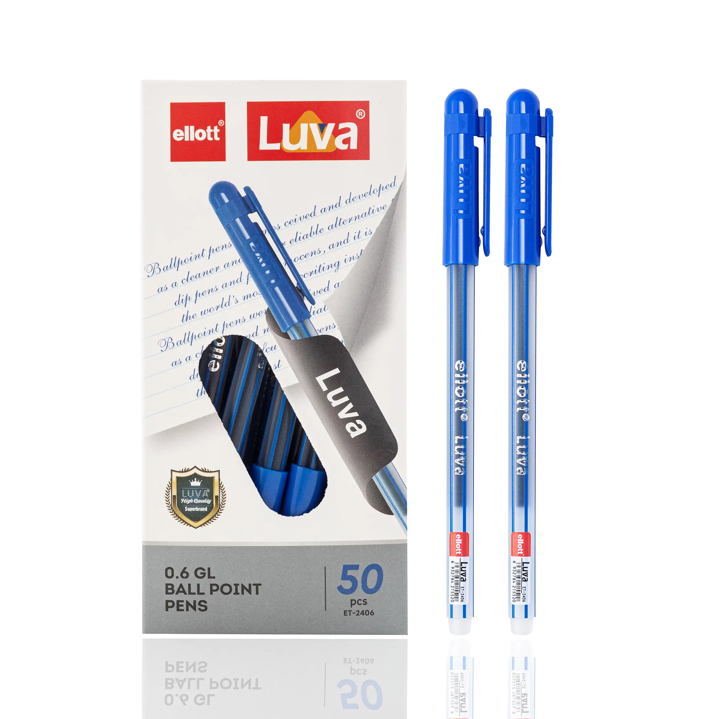 Шариковая ручка LUVA ELLOTT-2406-BLUE 0,7 мм 50 шт. 1