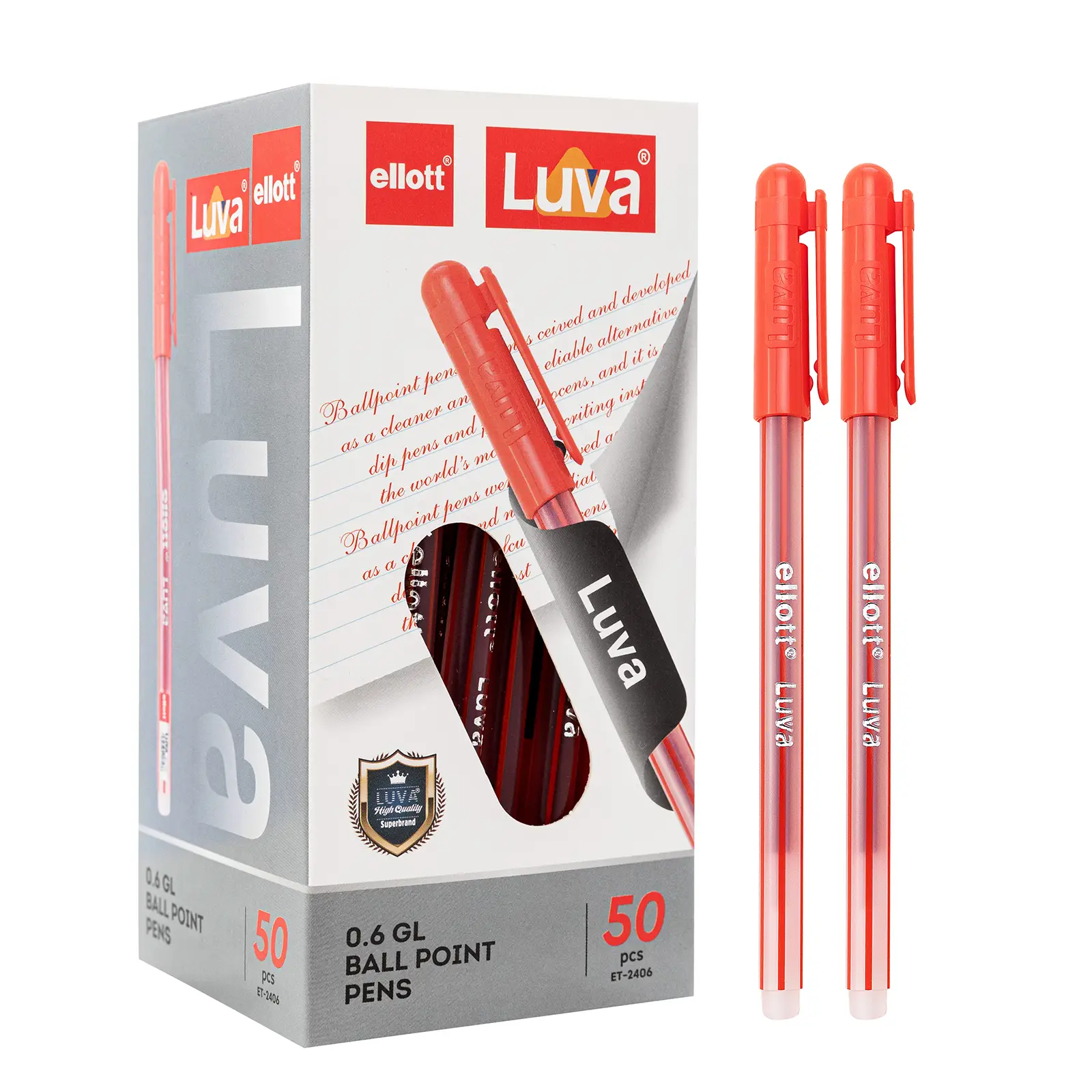 Шариковая ручка LUVA ELLOTT-2406-RED 0,7 мм 50 шт. 1