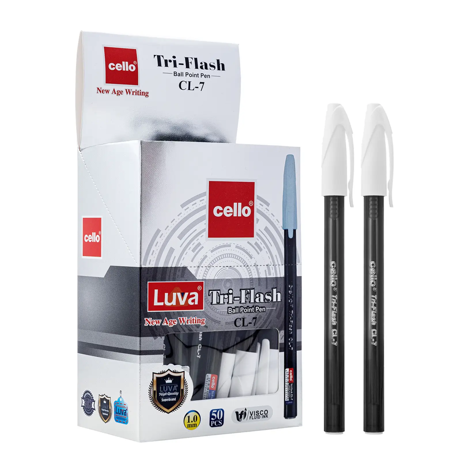 Шариковая ручка LUVA CELLO-7-BLACK 1,0 мм 50 шт. 1