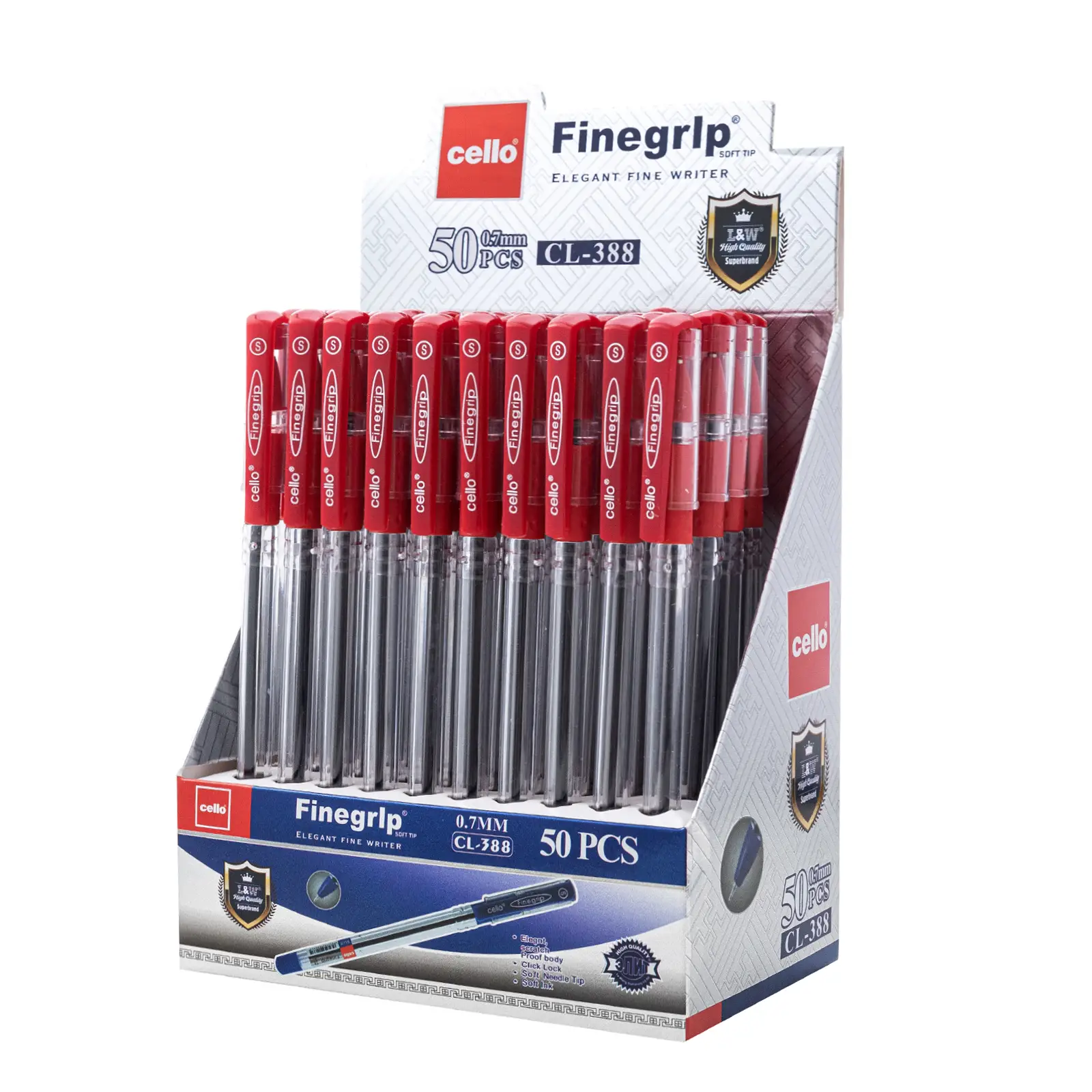 Luva Cello-388-RED Ballpoint Pen 0,7 mm 50pcs 1