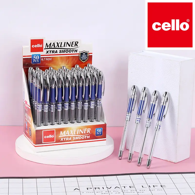 LUVA  CELLO-737 Medium Oil Pen 50PCS (BLUE) 1