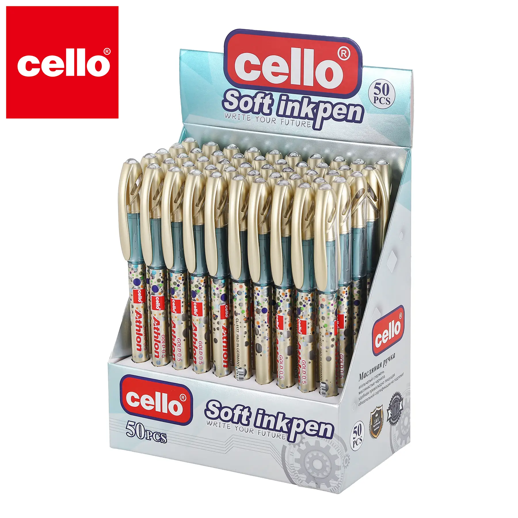 Шариковая ручка LUVA CELLO-1177 0,5 мм 50 шт. (синяя) 1