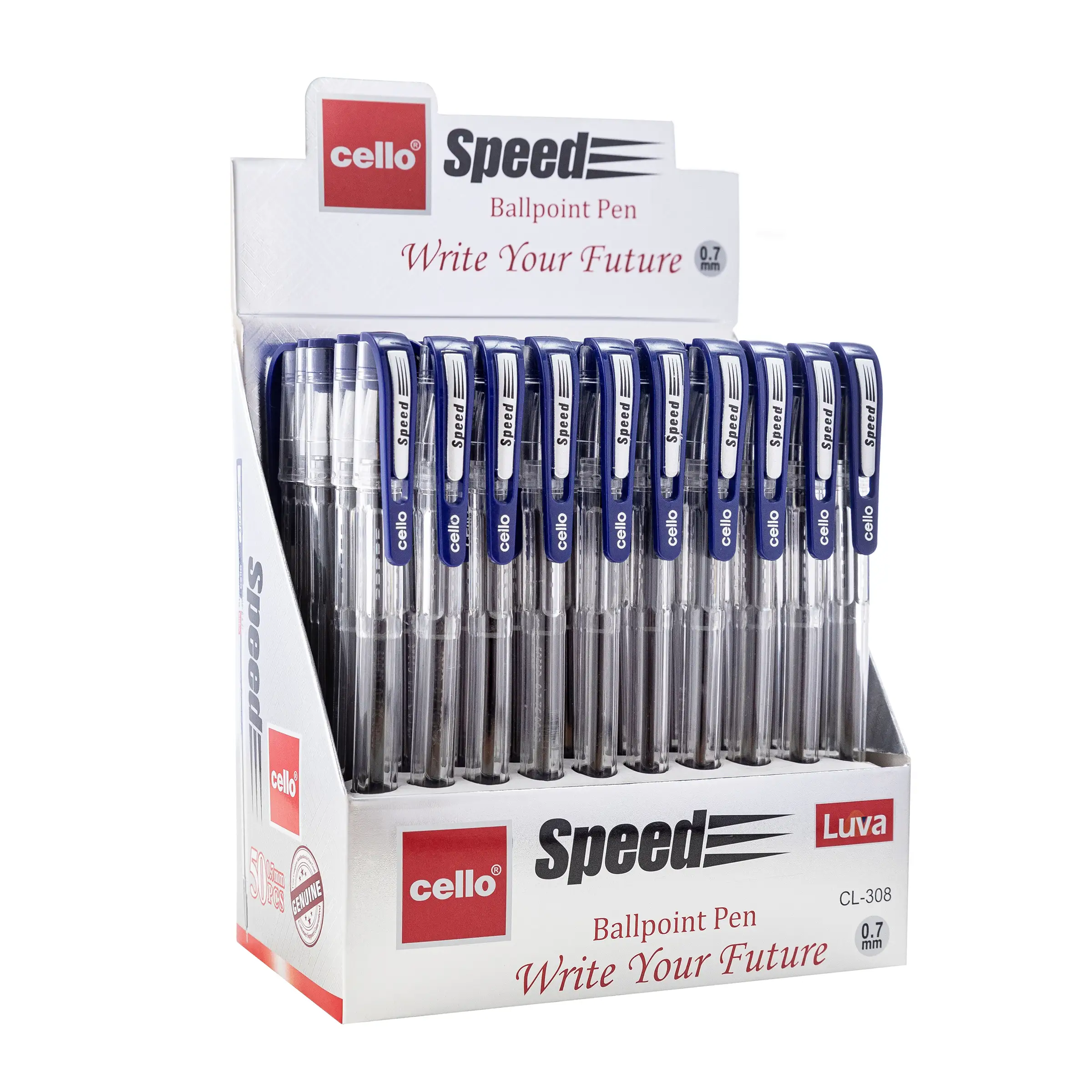 LUVA CELLO-308 ballpoint pen 0.7mm 50PCS(BLUE) 1