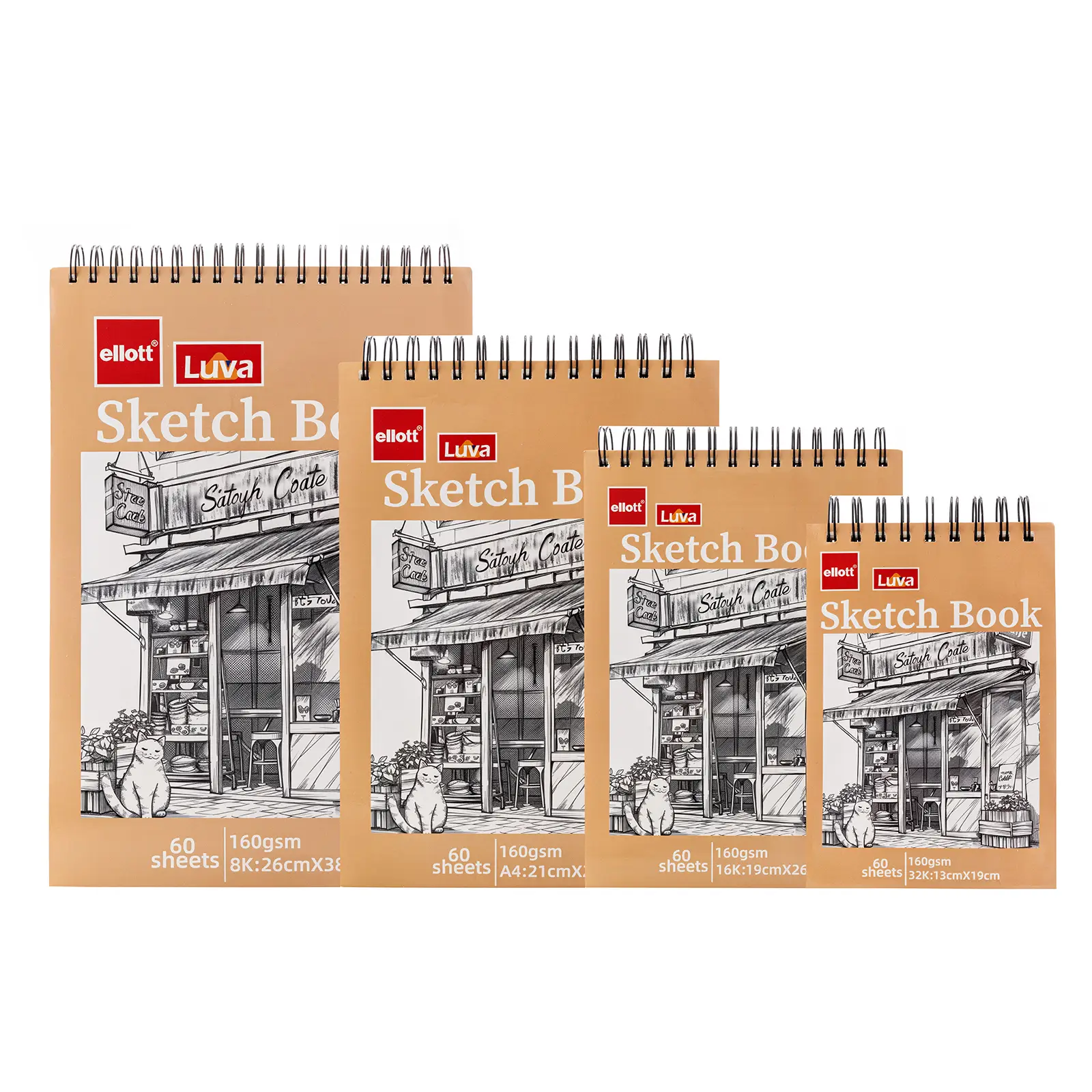 Carnet de croquis LUVA ELLOTT-BZ-006 (160 g/m² - 60 feuilles) 1