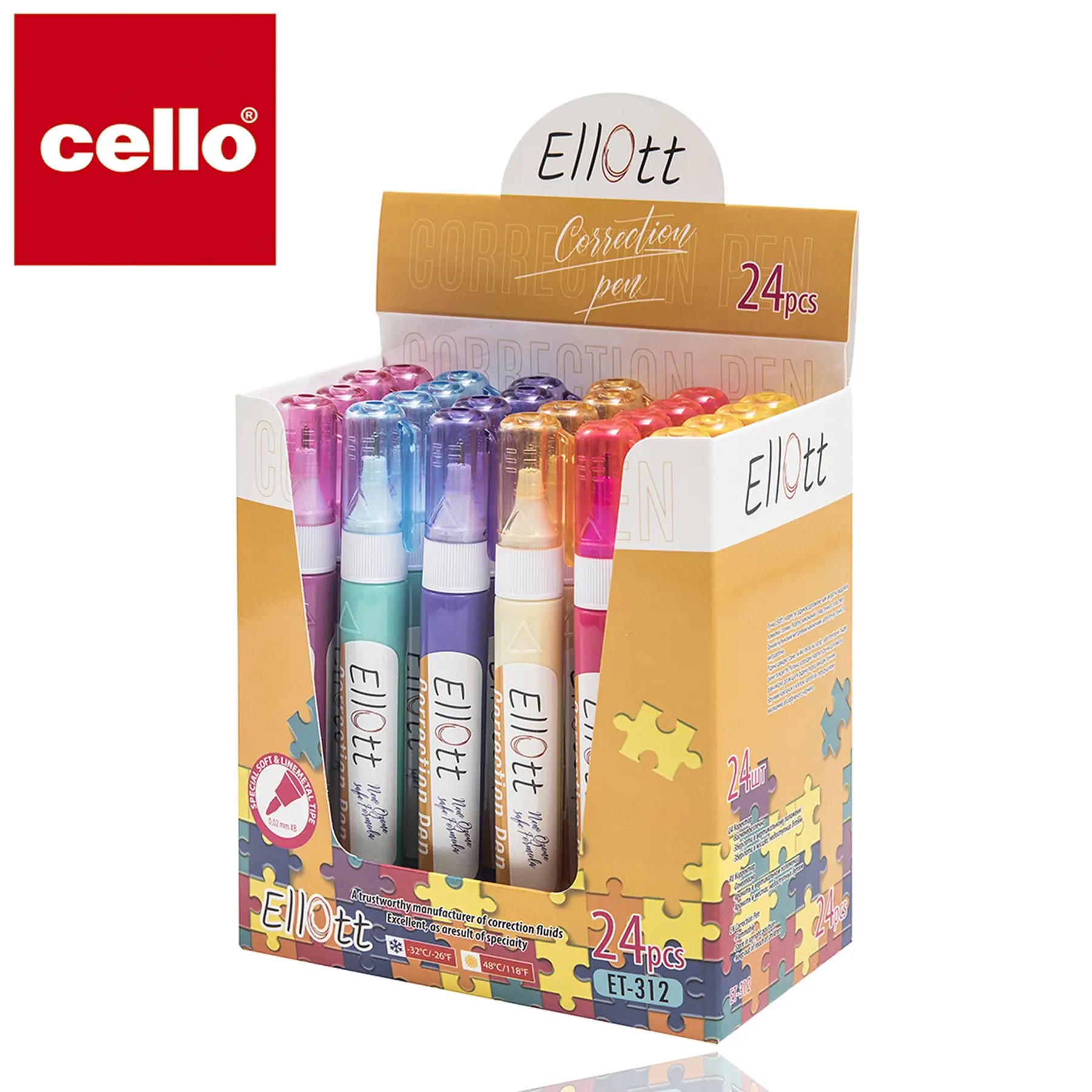 LUVA ELLOTT-312 Stylo correcteur 24pcs 1