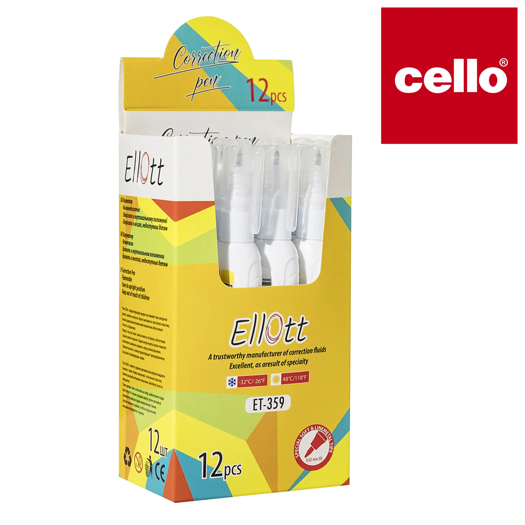 LUVA ELLOTT-359 Stylo correcteur 12pcs 1