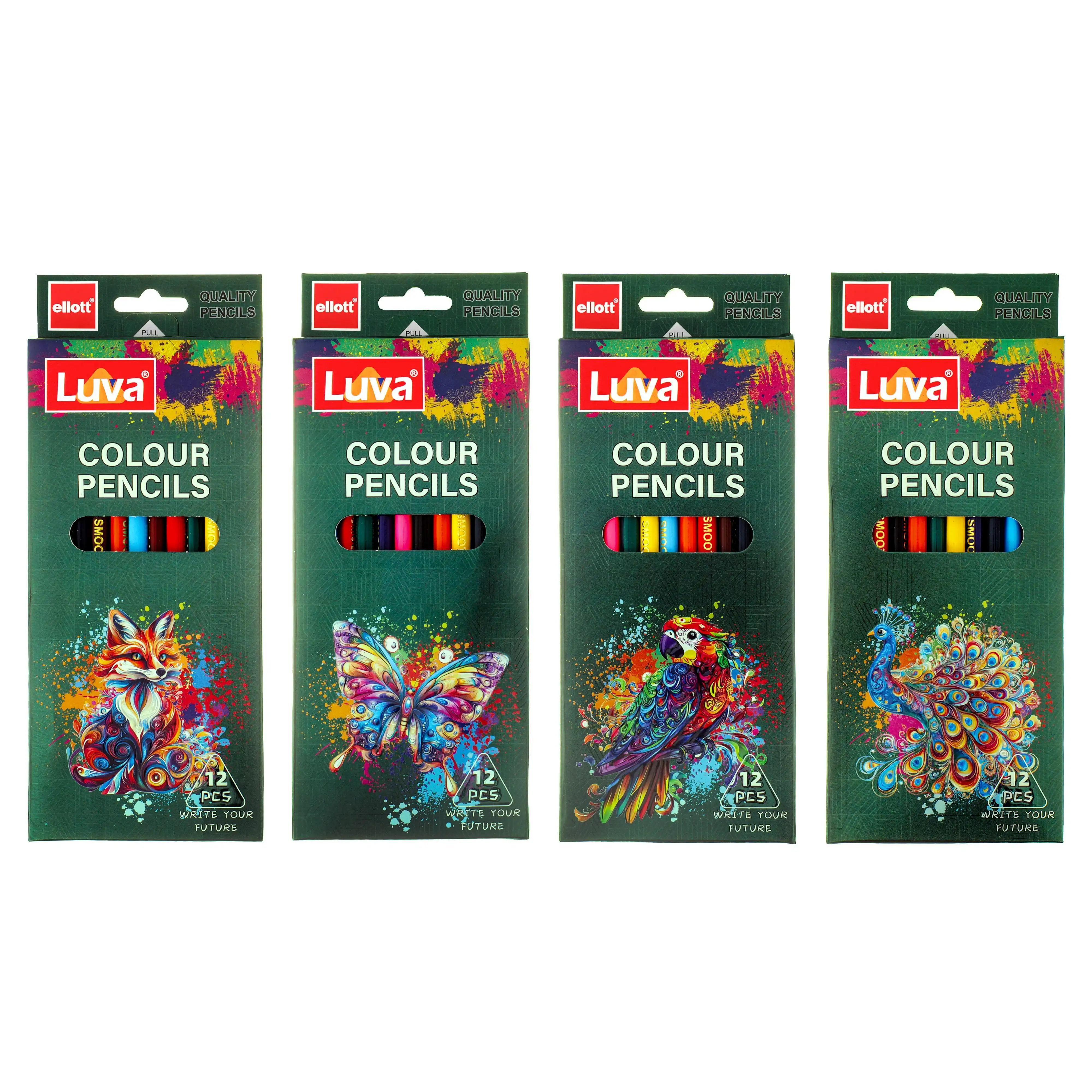 LUVA ELLOTT-7010-12 Lápiz de color de plástico, 12 unidades/caja (mixto) 1