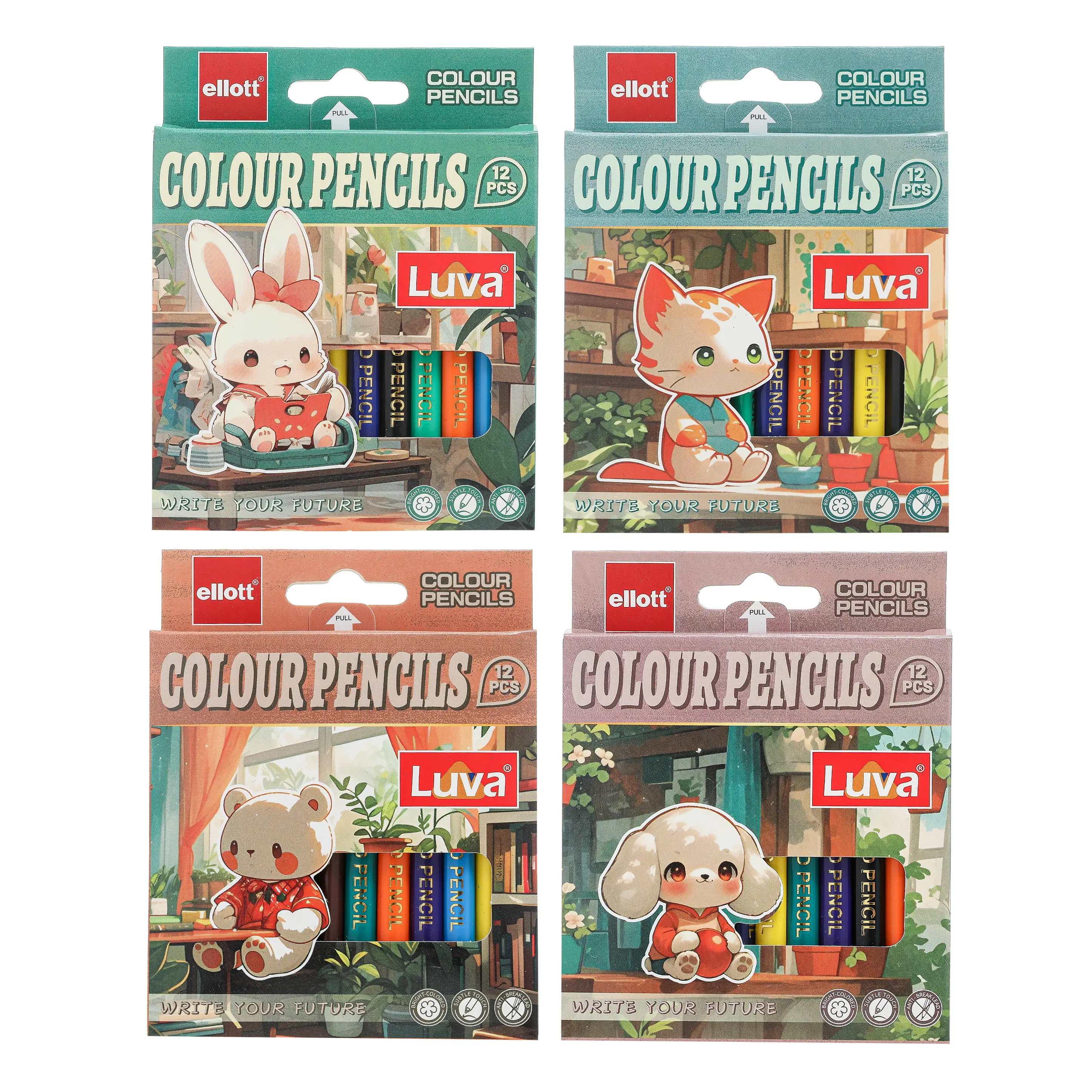 LUVA ELLOTT-7021-12 Wooden Colored Pencil 1