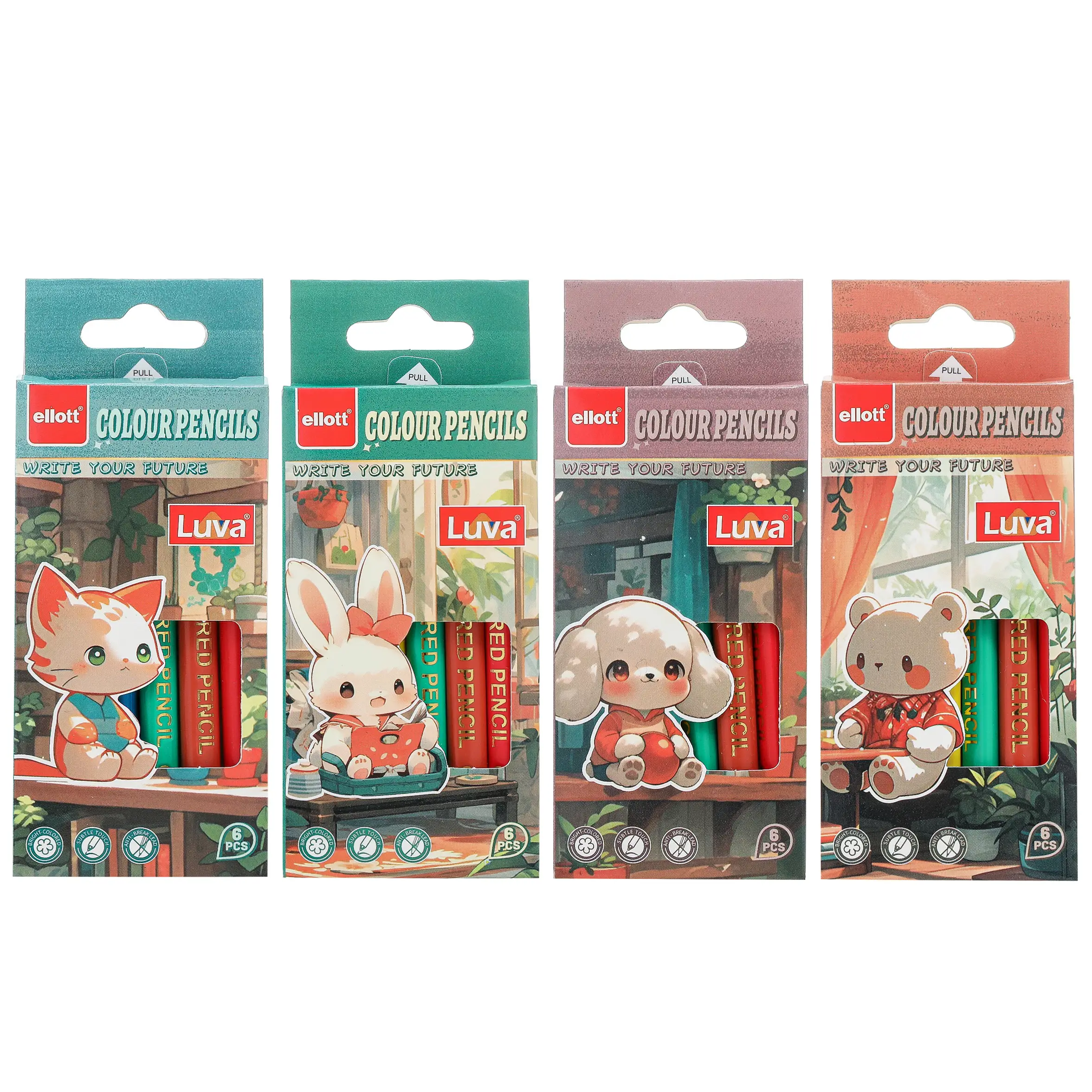 LUVA ELLOTT-7022-6 Wooden Colored Pencil 1