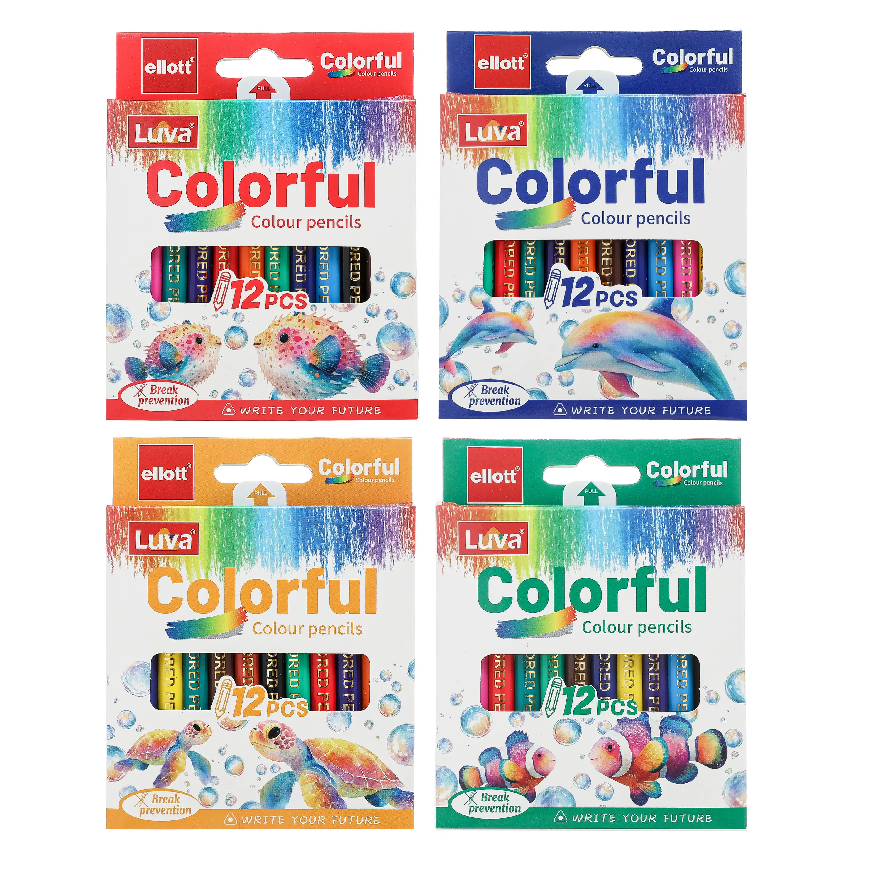 LUVA ELLOTT-7023-12 Wooden Colored Pencil 1