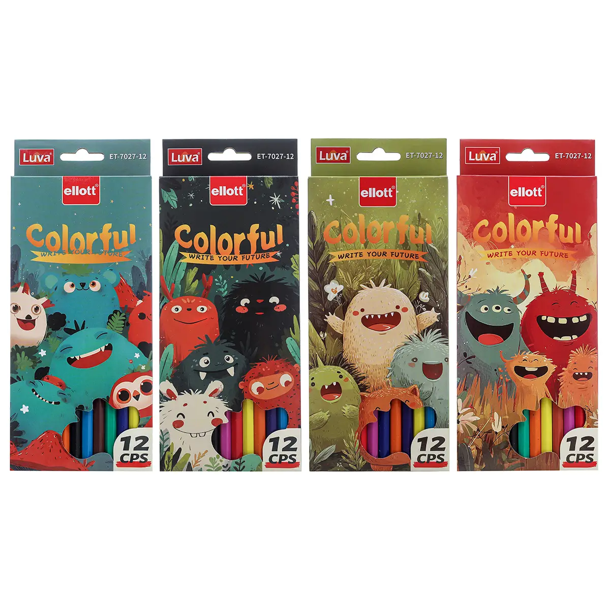 LUVA ET-7027 Colored Pencil 12pcs/box（mixed） 1
