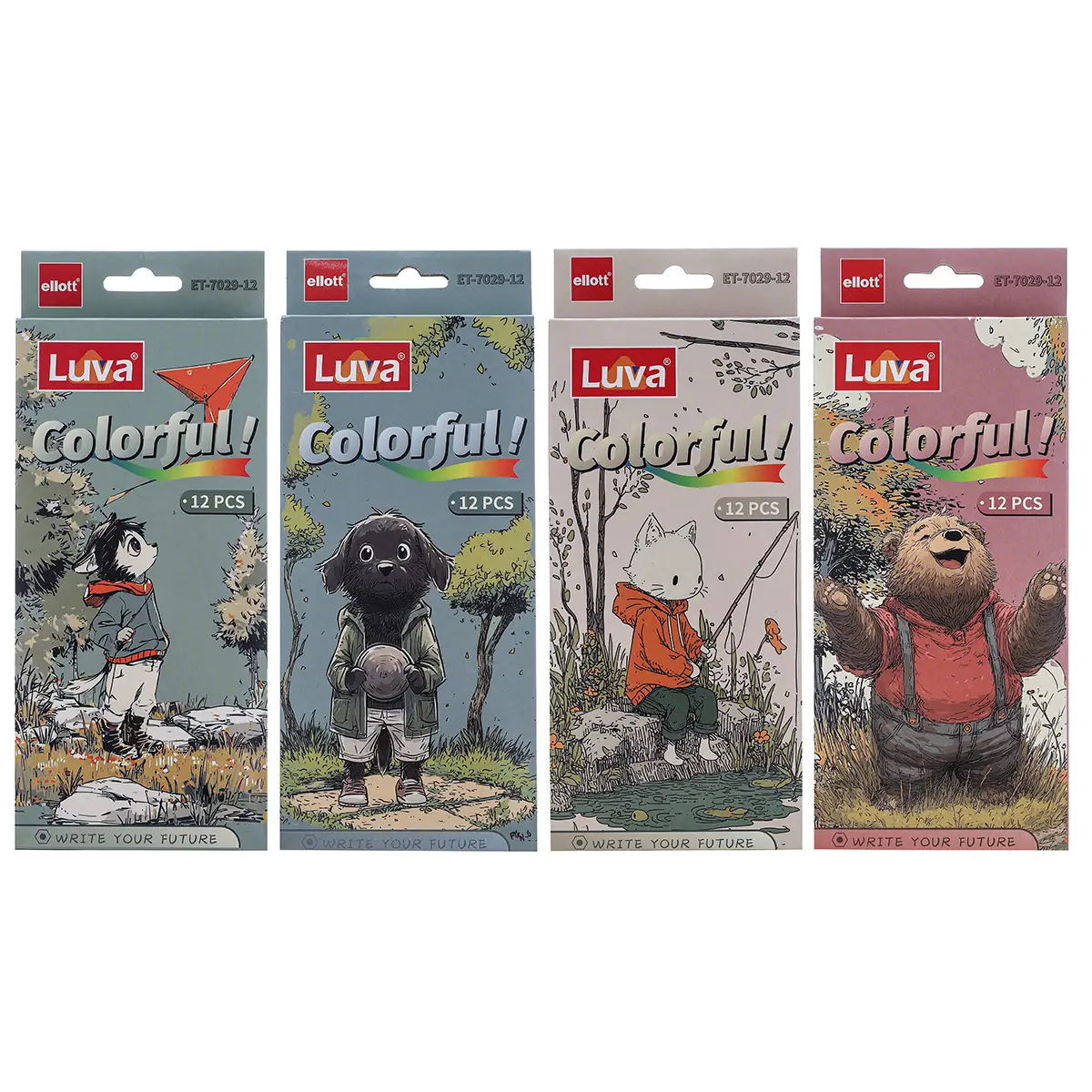 LUVA ET-7029 Colored Pencil 12pcs/box（mixed） 1