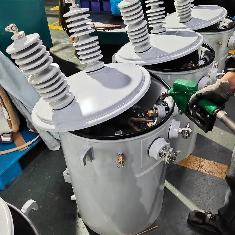 Cylindrical power transformer 37.5kva 50kva 75kva 167kva 7620v 120v single-phase pole installation transformer 1