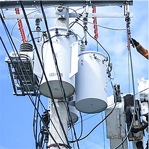 25 KVA 34.5KVA 50 KVA 75KVA 100 KVA Transformador montado de un solo poste 13.8kV 13.2kV ​​a 120V 220V a 60Hz Li0 Vector Group 1