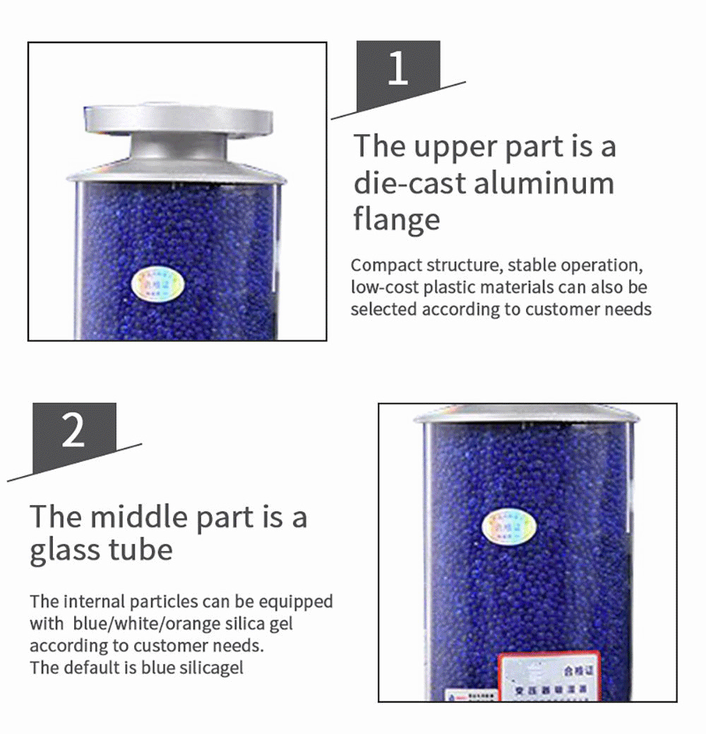 Transformer Accessories Dehydrating Breather Moisture Absorber For Transformer Conservator Xs2-0.5 Hygroscopic Tank 12