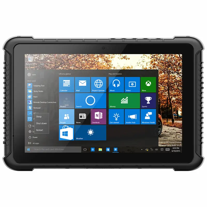 BT616H windows 10 rugged tablet IP65 removable polymer lithium-ion battery conforms to the US military standard MIL-STD-810G shockproof and impact resistant 1