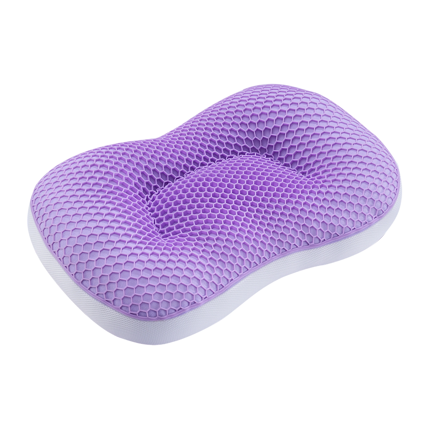 Travesseiro de TPE refrescante FP-04 para quem dorme com calor, design de grade de favo de mel respirável, suporte elástico para alívio de pressão, capa de microfibra para todas as posições de sono - Fansace 1