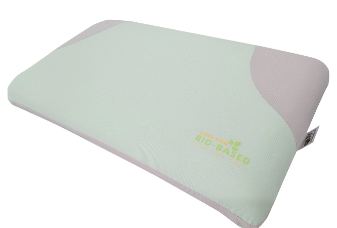 Oreiller en mousse à mémoire de forme biosourcée FP-13 Eco Comfort, mousse à base d&#39;huile végétale durable, support ergonomique du cou, tissu doux pour la peau pour un sommeil profond et réparateur. Fansace 1