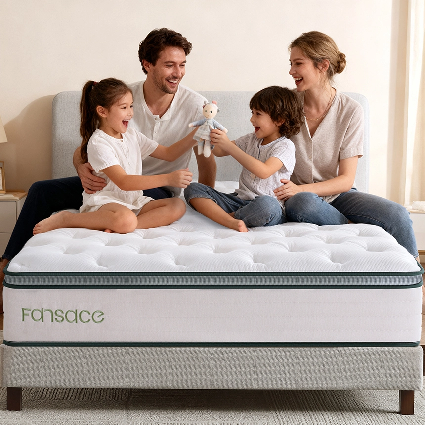 34PB-01 Matelas hybride CoolRest moderne, respirant et populaire, de 30 cm (12 pouces) avec surmatelas en gel et mousse à mémoire de forme, et soutien à ressorts ensachés 5 zones en latex naturel de qualité supérieure. 1
