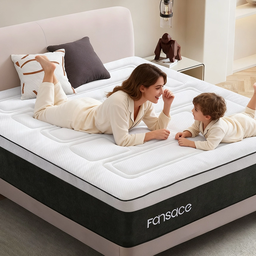 21PB-03 Luxury Orthopedic Hybrid Mattress With Natural Latex Tencel Knitted Fabric Firm Edge Pocket Spring System Factory Direct Supply Comfort for Hotels & Home Use 1